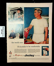 1955 Jockey Brief Tshirt Men's Underwear Fashion Vintage Print Ad 26234 picture