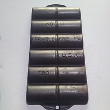 Griswold Cast Iron #11 Slant Logo French Roll Pan picture