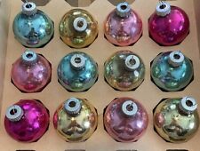 12 Vintage Glass Christmas Ornaments Shiny Brite Small Ball Holiday Tree picture