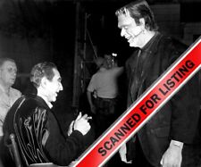 FRANKENSTEIN DRACULA Bela LUGOSI & Glenn Strange BEHIND SCENES 8X10 PHOTO #602 picture
