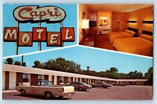 Avoca Iowa Postcard Capri Motel South Interstate Multiview 1970 Vintage Antique picture