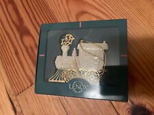 Lenox Train Christmas Orn Gift Porcelain Gold 1994 Excellent Condition w/Box VTG picture
