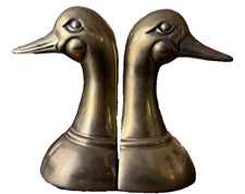 Leonard Solid Brass Duck Bookends Vintage Mid Century Made in Korea 6