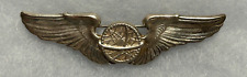 USAAF WW2 Navigator Wings 3 inch Pinback Sterling A.E. Co Utica NY picture