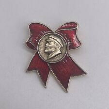 Vintage Soviet Russia USSR Lenin Red Bow Pin picture