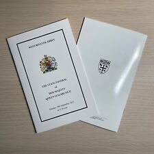 Official Queen Elizabeth II Funeral Order of Service 2022 Booklet coronation picture