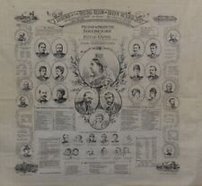 antique cotton banner 23 in Souvenir Record  Reign  Queen Victoria 1897 original picture