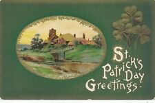 ST. PATRICK'S DAY - Country Scene St. Patrick's Day Greetings Postcard picture