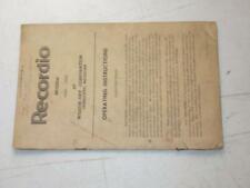 Vintage 1949 RECORDIO MODELS  9G40 9G42 WILCOX GAY CORP picture