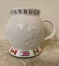 Starbucks Int'l Mug World Flags Travel White 3D Textured Print Globe Coffee Cup picture