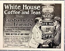 White House Coffee and Teas Dwinell-Wright Co Vintage Antique Print Ad 1916 picture