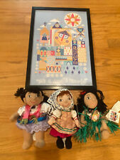 RARE Disneyland It's A Small World Attraction Poster 18 X 12 & 3 NWT Dolls picture
