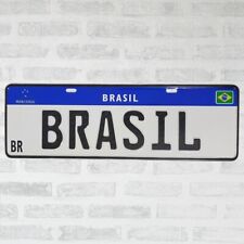 Exclusive Custom Personalized ALUMINUM - Real Brazil License Plate - YOUR TEXT picture