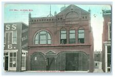 1909 Entrance to City Hall, Allegan Michigan MI Antique Posted Postcard picture