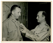 Photograph US Army Signal Corps LT Gen Richardson Pinning FT Shafter Oahu 1945 picture