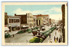 c1940's Main Street Moose Jaw Saskatchewan Canada Posted Vintage Postcard picture