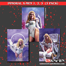 [3 PACK] IMMORAL X-MEN 1, 2, 3 [SIN] MARCO TURINI (616) EXCLUSIVE *VIRGIN* VAR ( picture