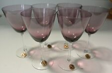 Antique German Amethyst Crystal Port Wine Glasses   Set of 6 picture