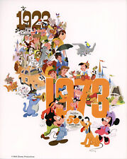 Lot of 13 Vintage Disney Promotional Fan Club Cards Art Prints 8 x 10 picture