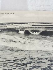 C 1910 Sea Foam Ocean Beach NY Waves Break Albertype Postcard picture