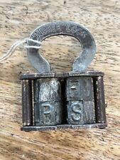 Antique Old NoKEE 4 Wheel Letter Combination Lock Small Padlock Rare picture