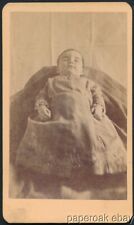 ca1880's Post Mortem Dead Baby Carte De Visite Photo Paris, Illinois picture