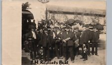 MARCHING BAND copenhagen ny real photo postcard rppc street parade music history picture
