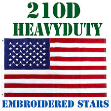 5'x8' US American Flag Heavy Duty Embroidered Stars Sewn Stripes Grommets Oxford picture