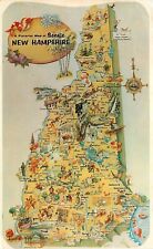 Pictorial Map of New Hampshire NH Postcard picture