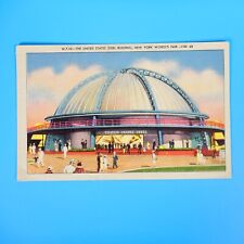1939 New York World's Fair VTG Linen Postcard US Steel Building Color WF36 picture
