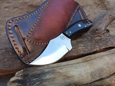 HANDFORGED CUSTOM HUNTING COWBOY KNIFE WITH HORN HANDLE&SHEATH picture