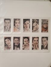 Lot of 10 1934 Ardath Tobacco Famous Film Stars Cards  **Great Condition** picture