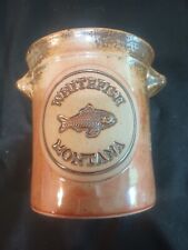 Whitefish Pottery Stoneware Crock With Handles Whitefish Montana 5