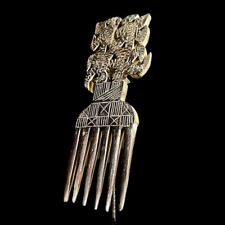 African figure West African Comb Wooden African Swahili Carved-9660 picture