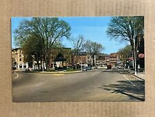 Postcard Barre VT Vermont Main Street Amoco Signs Old Cars Vintage PC picture