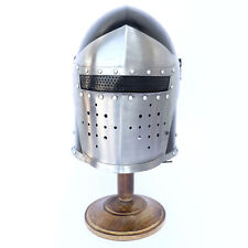 Medieval Visor Barbute Helmet, The defining characteristic of the barbute is ... picture