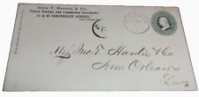 1880's ILLINOIS CENTRAL NEW ORLEANS & HUMBOLDT RPO HANDLED ENVELOPE picture