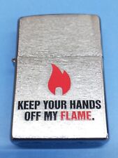 Zippo 28649 Keep your Hands Off My Flame Brushed Chrome picture