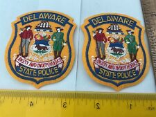 Delaware State Police collectors Hat patch set 2 pieces all new picture