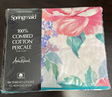 Vintage Springmaid Floral Flat Sheet Andre Richard Twin Bright Cottage picture