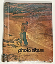 Vintage 1970’s 1980’s Photo Album Scrapbook Couple on Beach Empty Sealed Unused picture