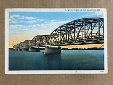 Postcard Columbus NE Nebraska New Loup River Bridge Vintage PC picture