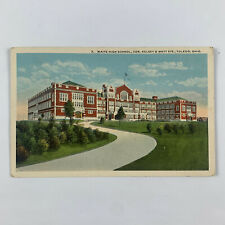 Postcard Ohio Toledo OH Waite High School 1926 Posted White Border picture