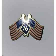 Vintage American Flag Pins 1976 Bicentennial Patriotic Silver-tone picture