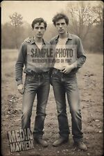 Two Young Men Outside Blue Jeans Lovers Print 4x6 Gay Interest Photo #105 picture