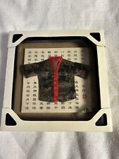 ASIAN Silk Oriental Kimono Blouse Tunic Framed SHADOW BOX Japan Martial Arts picture