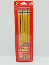 Vintage Rose Art #2 Yellow Pencils 5 Pack USA Gold picture