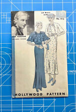 Vintage 30s 40s Hollywood Sewing Dress Pattern 912 Ann Harding FF picture