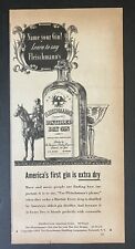 1939 Fleischmann's Distilled Dry Gin Peekskill NY B&W Vintage Print Ad picture