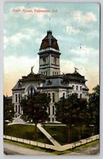 Court House Valparaiso Indiana 1910 To Massillon OH Postcard A41 picture
